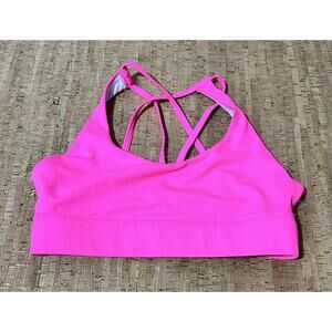 Zyia Hot Pink Light n Tight Strappy Bra, Medium